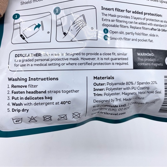 NEW- TRTL 3n1 protective Scarf Shield Mask - Picture 6 of 6